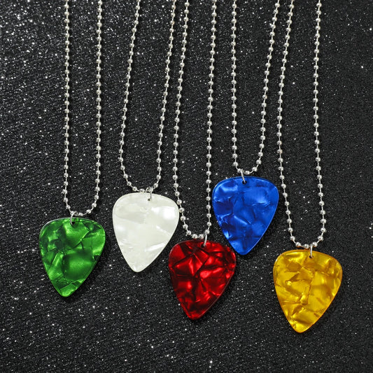 Guitar Pick Necklace Heart Jewelry